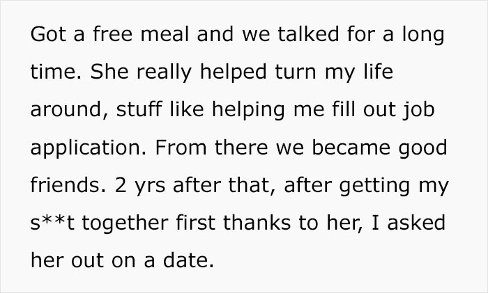 His wife helped him get back on his feet.