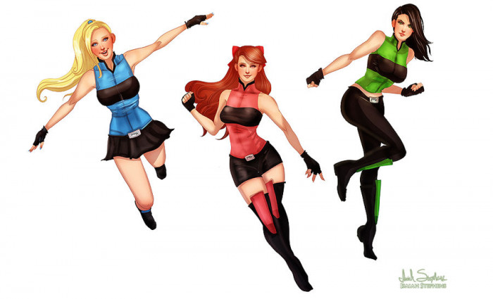 Or how about this jaw-dropping Powerpuff Girls fan art?