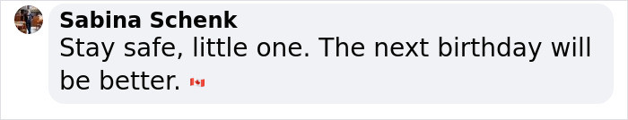 We hope this is the first and last birthday this girl will have in these conditions.