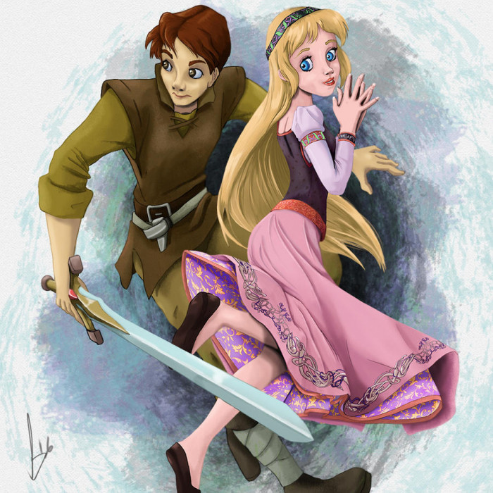 1. Eilonwy & Taran (The Black Cauldron)