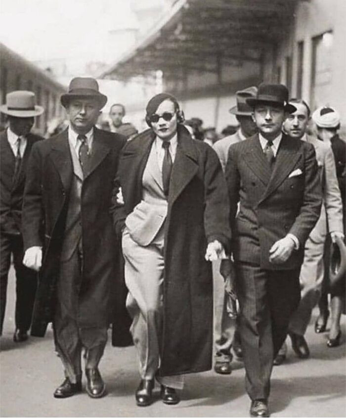 12. Marlene Dietrich, Detained At A Paris Train Station For Wearing Trousers Which Were Banned On Women At That Time, 1933