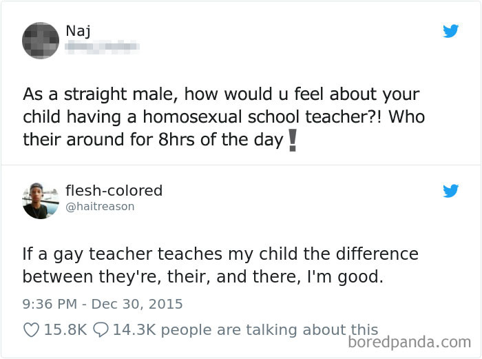 1. He needs a gay teacher for sure