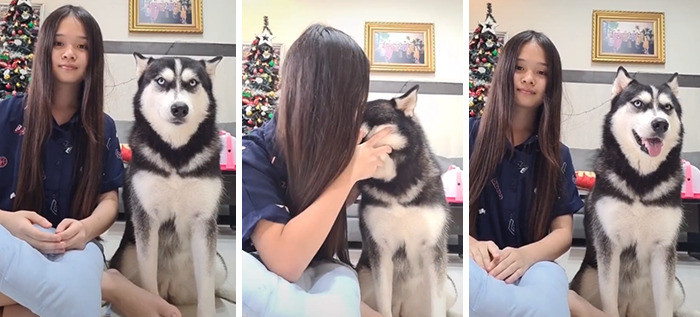 Much happier after the kiss!