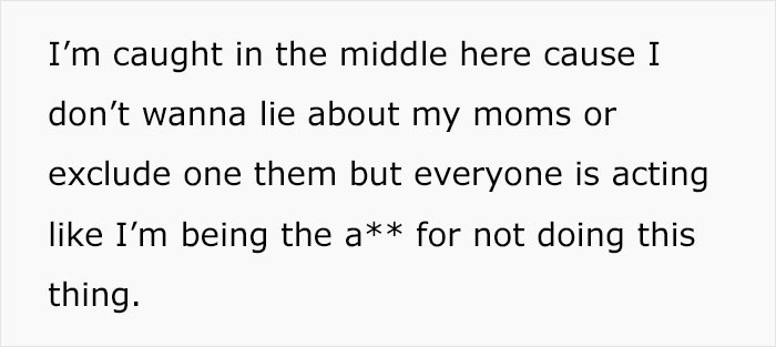 OP is caught in the middle.