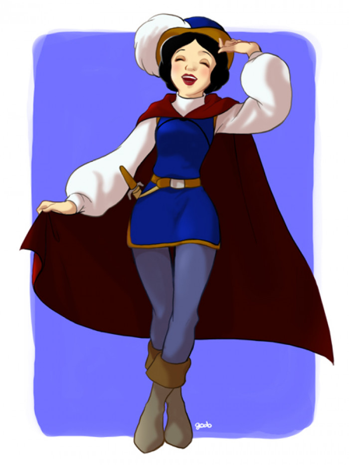 5. Snow White in Prince Florian's clothes