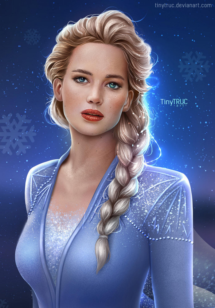 2. Jennifer Lawrence as Elsa (Frozen)