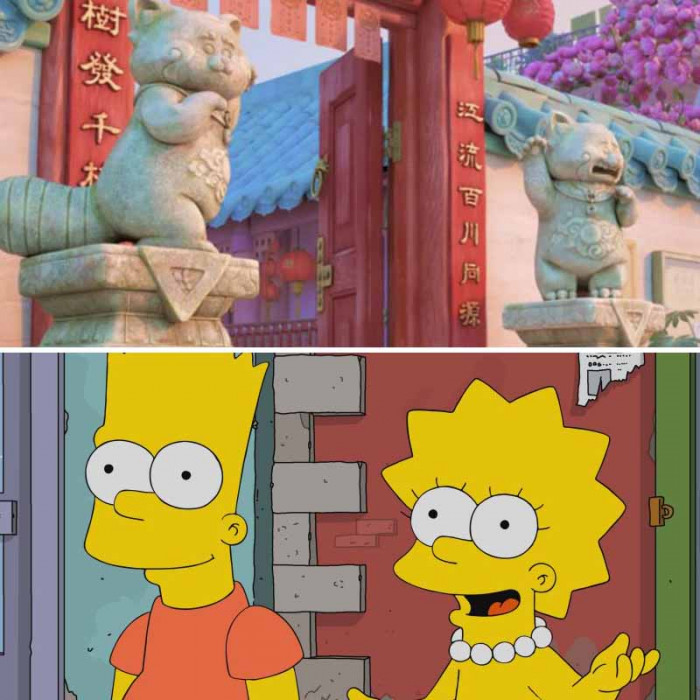 26. The red panda statutes at her family's temple are named Bart and Lisa, a nod to The Simpsons.