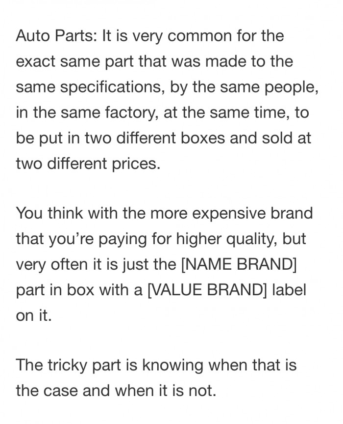 4. For car parts...