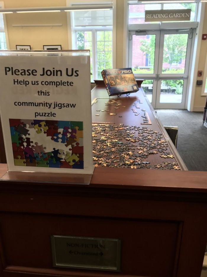 “Local Library Has A Community Jigsaw Puzzle”