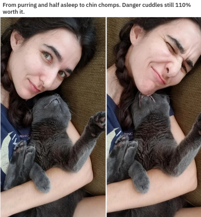 7. Danger cuddles are always worth it.