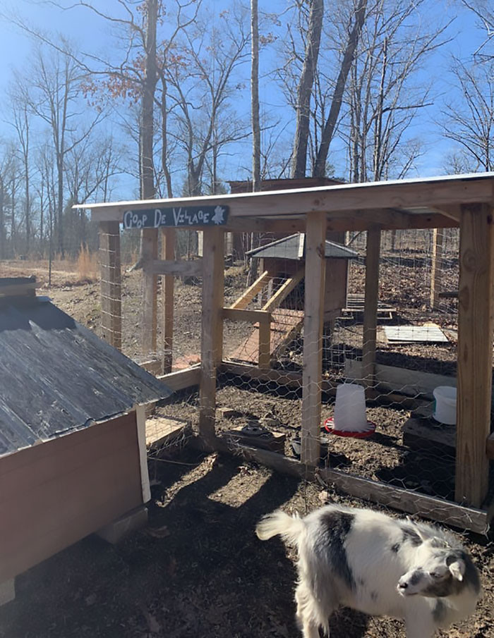 The family's sustainable lifestyle is topped off with a private barn.