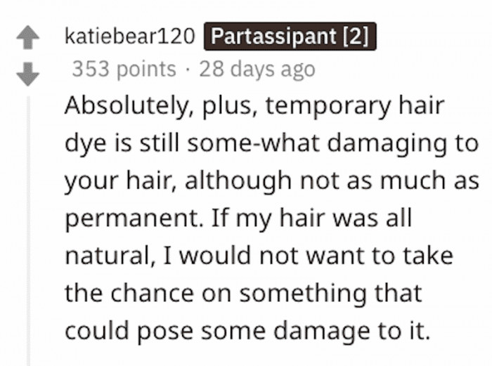 Why damage your hair for something like a wedding that isn't even yours! 