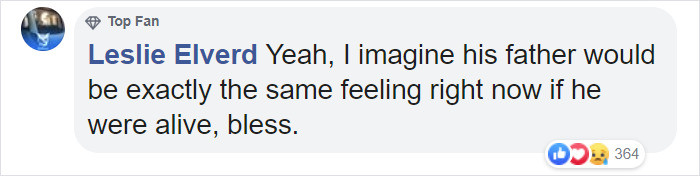 The online community noticed Robert's sincere response, I can't help but feel it's the exact same one his father would be having if he had faced the same scenario.