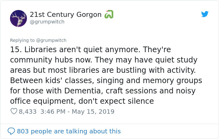 9. Libraries are not quiet anymore 