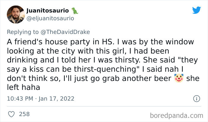 12. Who prefers beer to a kiss?