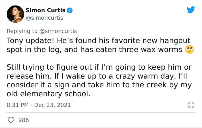 Tony's Current Lifestyle