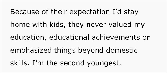 As a result, OP's education and achievements were never valued by her parents.