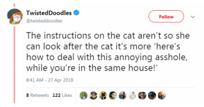 Couple Leaves Babysitter "Cat Instructions" For Date Night And Shares Them On Twitter