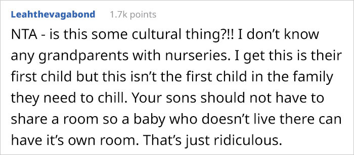 Grandparents with nurseries are not that common...
