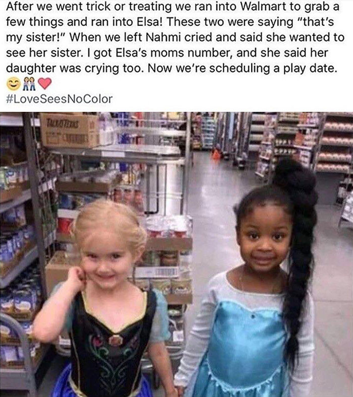 5. Sisters Elsa and Anna reunited at Walmart
