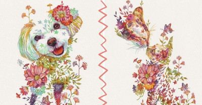 Japanese Artist Creates the Most Beautiful Watercolor Portraits of Cats and Dogs