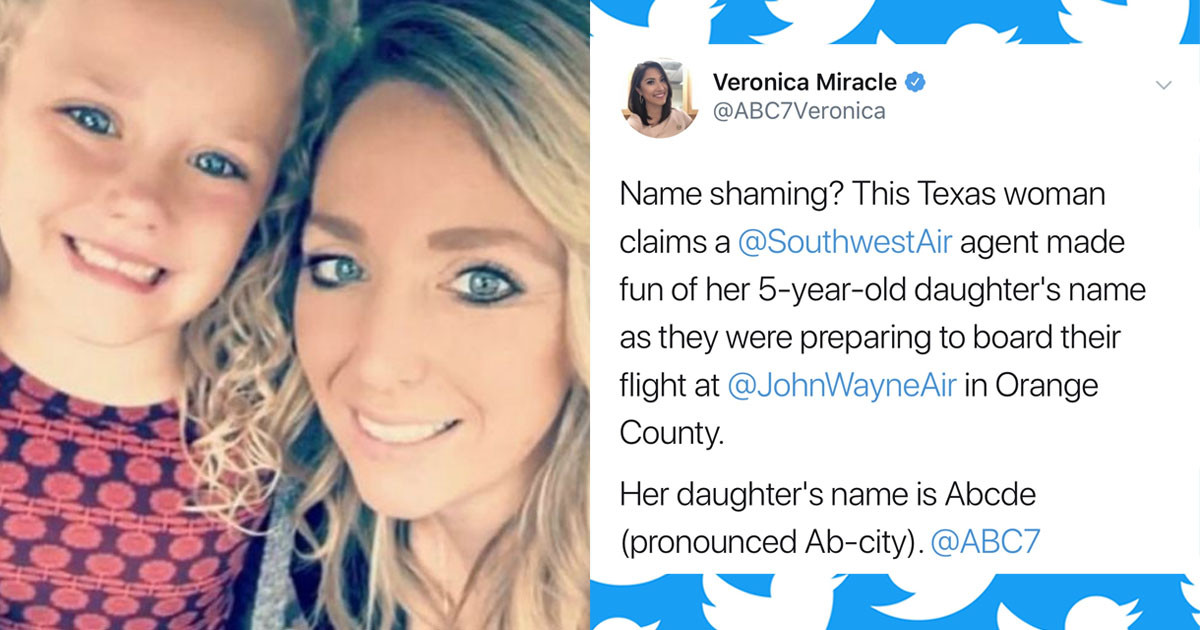 Mom Outraged After Airline Worker Laughed At Her Five-Year-Old Daughter's Unusual Name