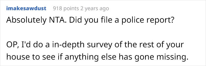 Did you file a police report?