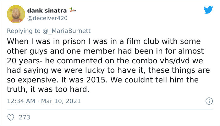 @deceiver420 shares an experience they had as an inmate regarding VHS/DVDs.