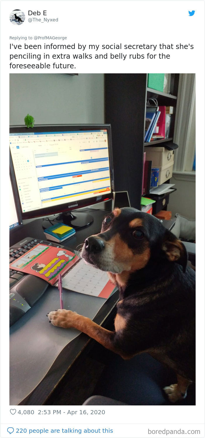 2. She seems to be working extra hard