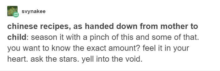 8. Chinese cuisine cracked me up.