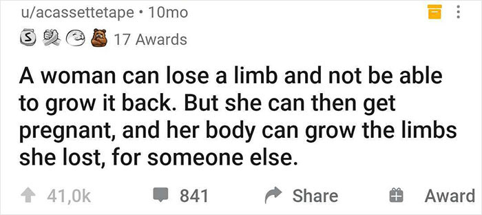 19. This is why the nature of women being pregnant is so complex