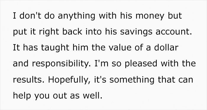 She says she's pleased with the results.