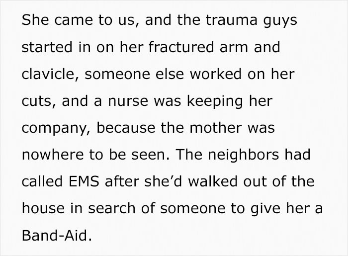 She came from an extremely neglectful family.