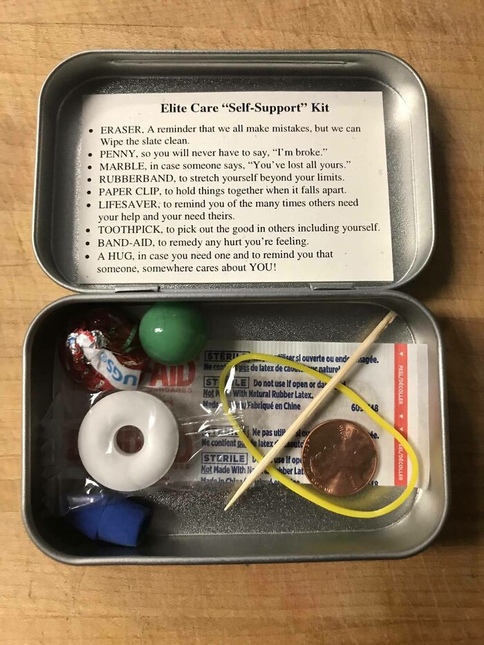 4. When the company can't support you, they'll give you this kit instead so you could support yourself.