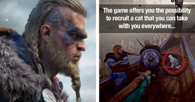 Cats And Video Games Come Together Again When Assassin's Creed Valhalla Gives Players The Ability To Bring Cats Along On Raids