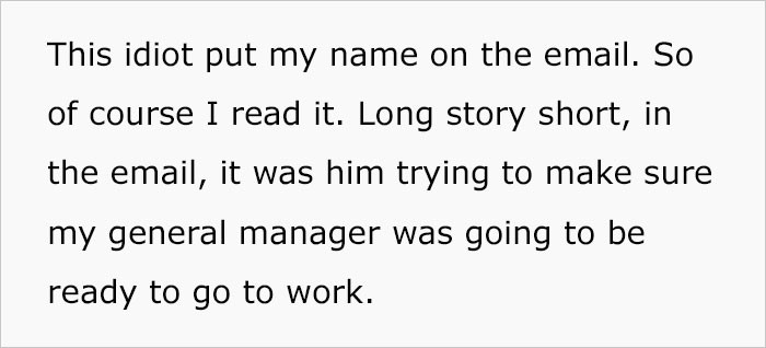 OP was mentioned in one email, so he read it.