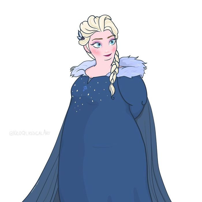 Artists Recreations Of Disney Princesses As Plus Size Girls Sparked An Intense Online Debate 1587