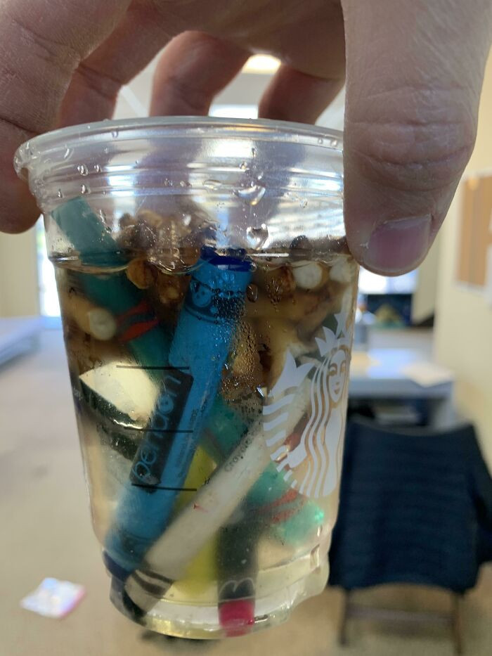 After a sneezing attack, the kid makes a potion to help dad feel better.