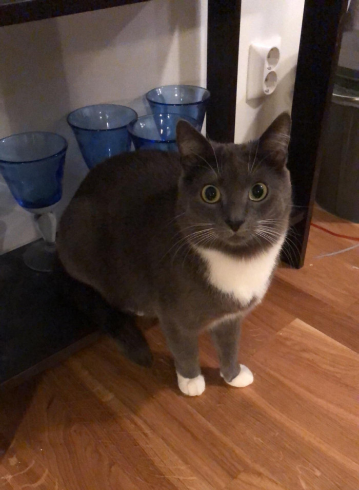 She sits like this.
