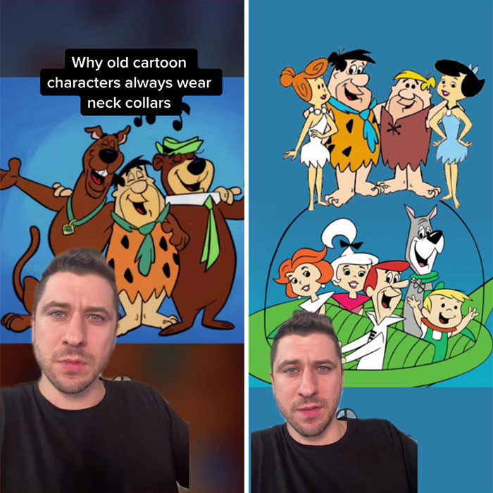 In old cartoons, protagonists either wear neck collars or neckties. Here's why: