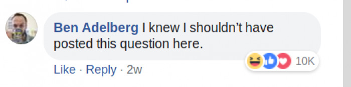 Alas, Ben now knows the sting of regret.