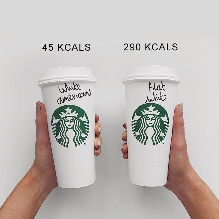 2. White americano versus a flat white