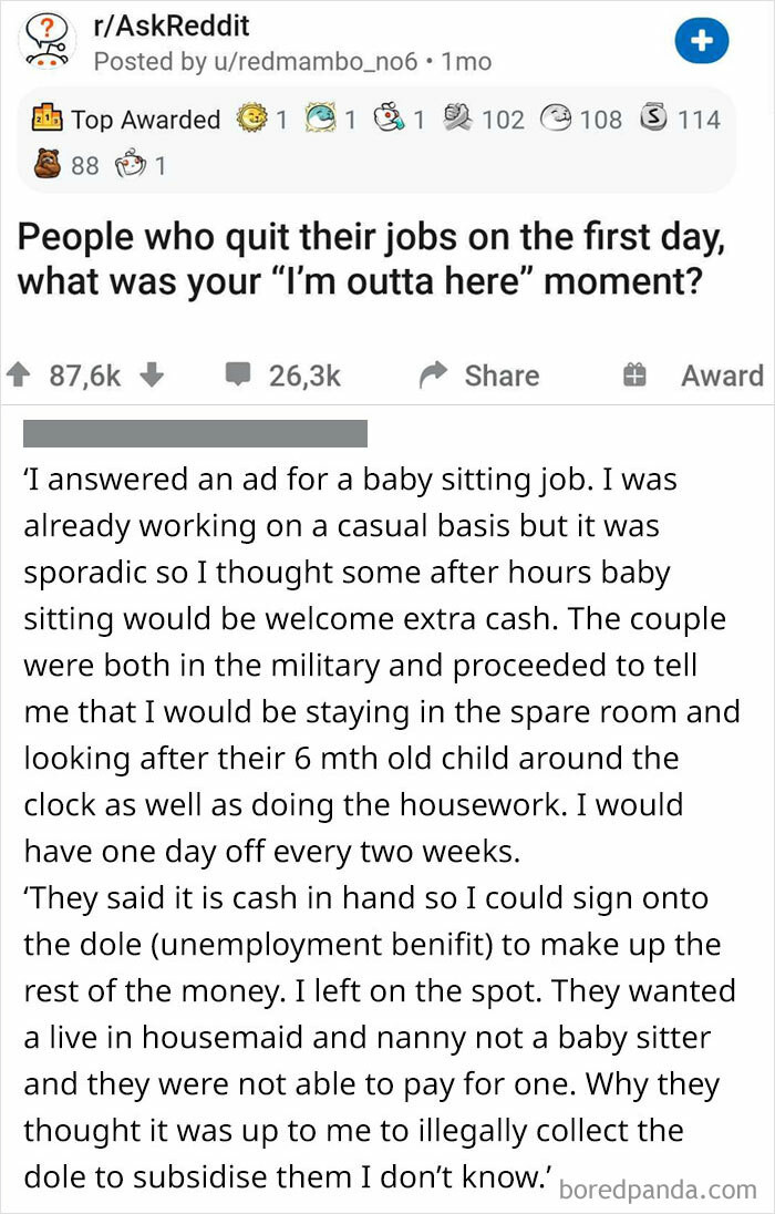 6. This is definitely not a nanny job.