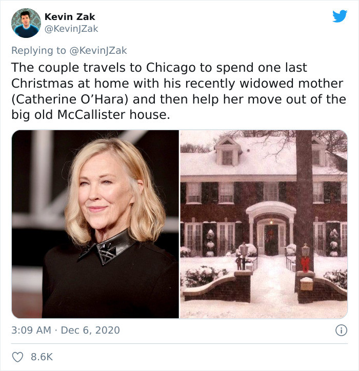 Kevin's mother is now a widow, so Kevin and his husband travel back to Chicago to help her pack up the family home and spend one last Christmas there.