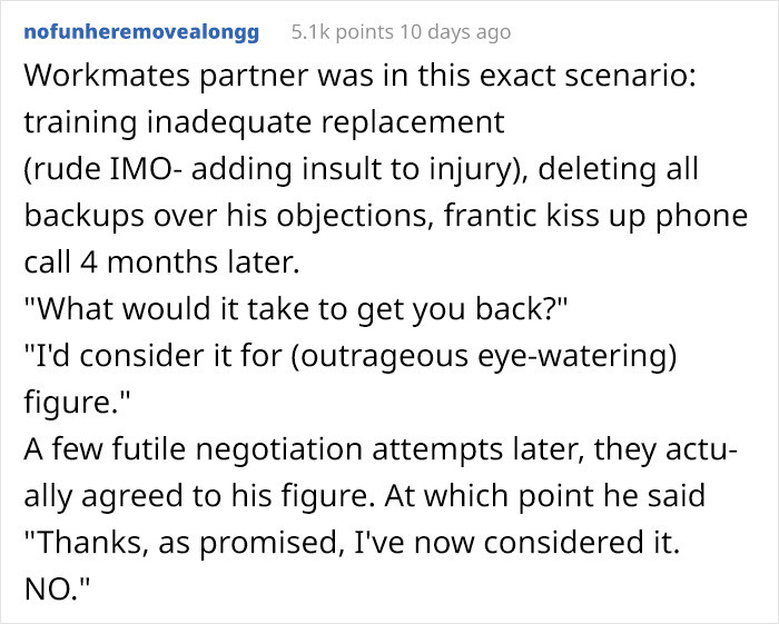 The best kind of revenge against a cheap company.