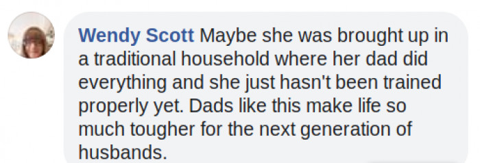 It's her mother's fault.