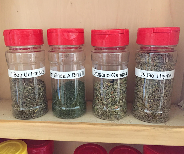 #26 My Husband Decided To Label Some Of My Herbs