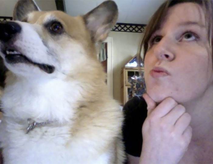 Something looks very interesting on that side of the room.