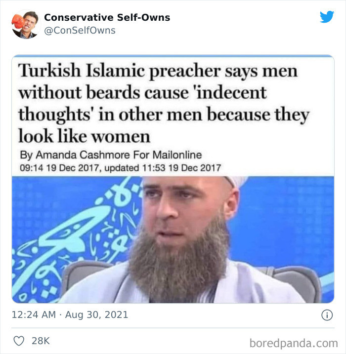 6. Yeah, men without beards all look like women. In fact, beards are the only difference between men and women...