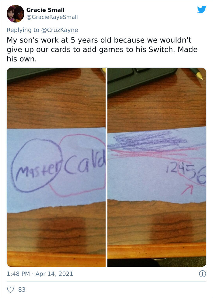 Made his own MasterCard...